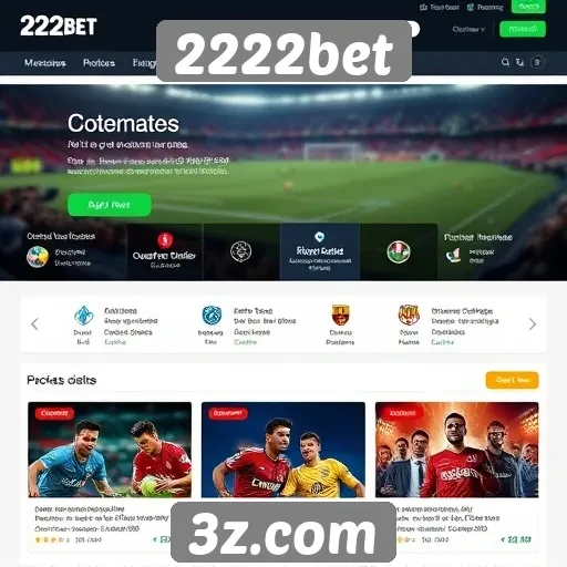 Interface e usabilidade do site 2222bet