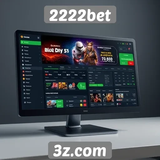 Análise da interface do usuário do site 2222bet